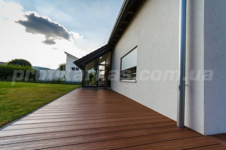 терраса каркасного дома