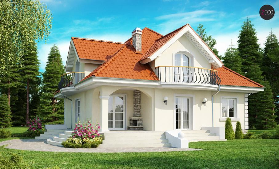 проект мансардного каркасного дома