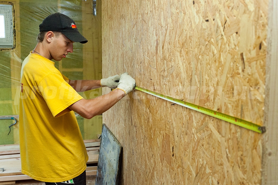 замер плиты OSB в каркасном доме