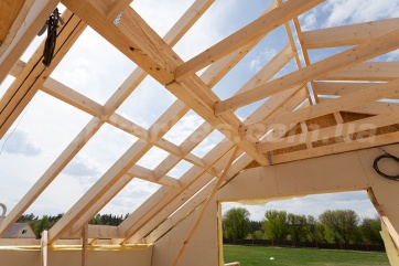 стропильная система мансардного каркасного дома z244